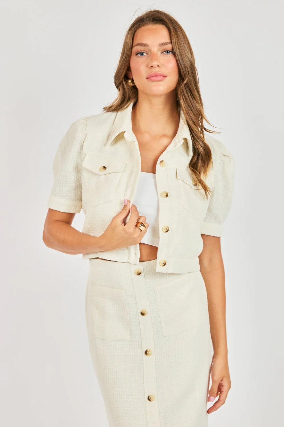 Sadie & Sage Love Language Cropped Jacket