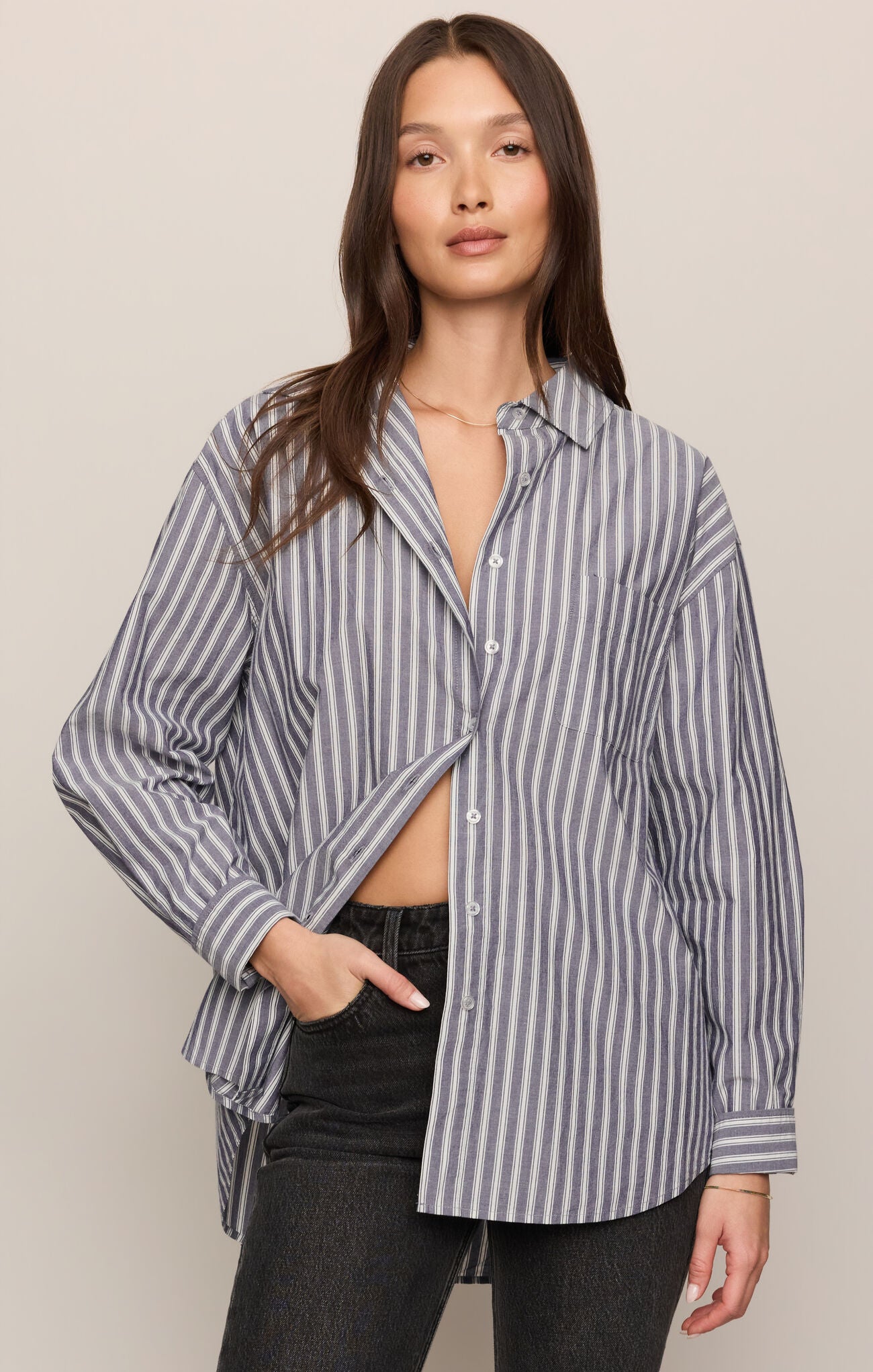 The Gallery Stripe Button Up