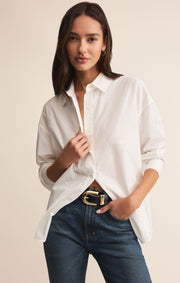 Elevated Poplin Shirt White