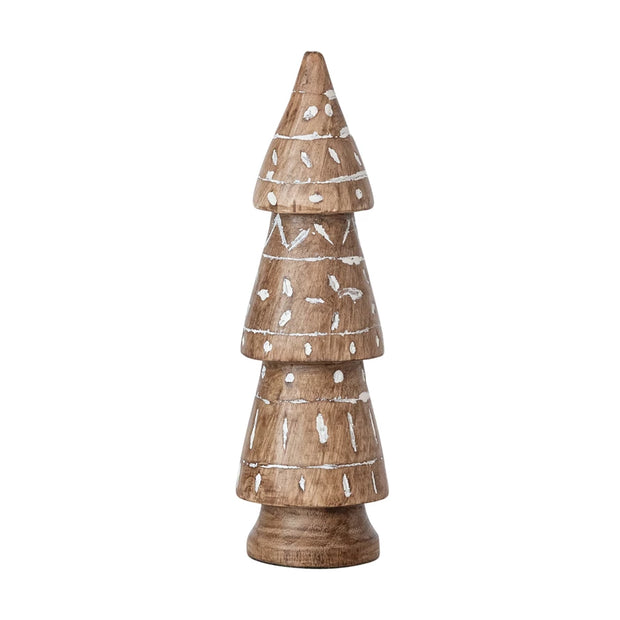 Hand Carved Mango Tree w/ Design