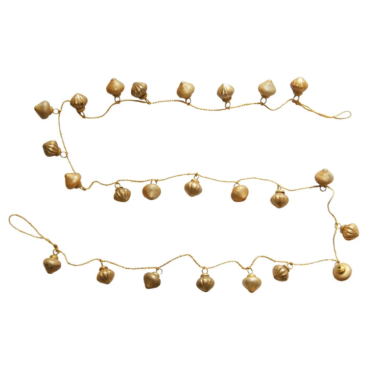 Embossed Mercury Glass Garland (Gold Cord)