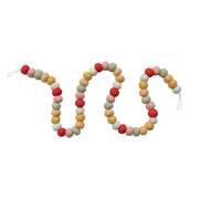 Handmade Wool Felt Ball Garland 72"