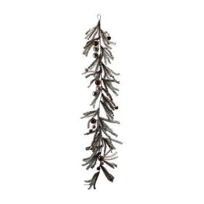 Tinsel Garland w/ Ornaments, Multi Color